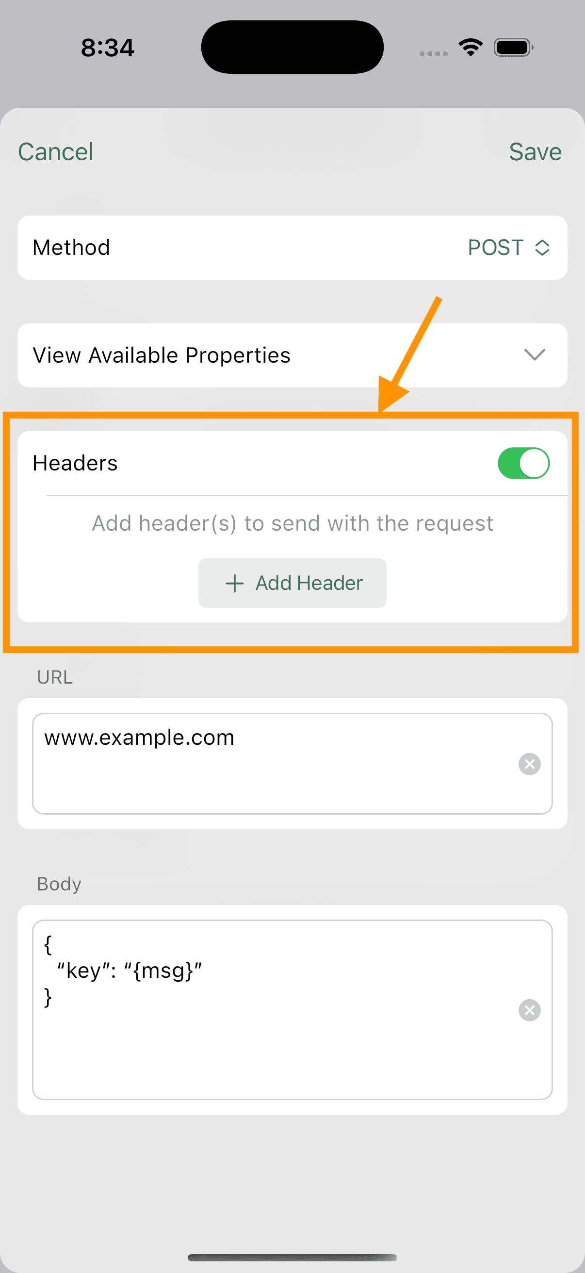 Add URL HEaders