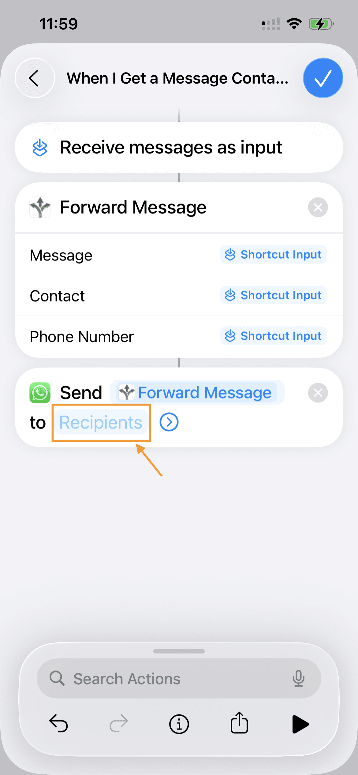 Populate Phone number field