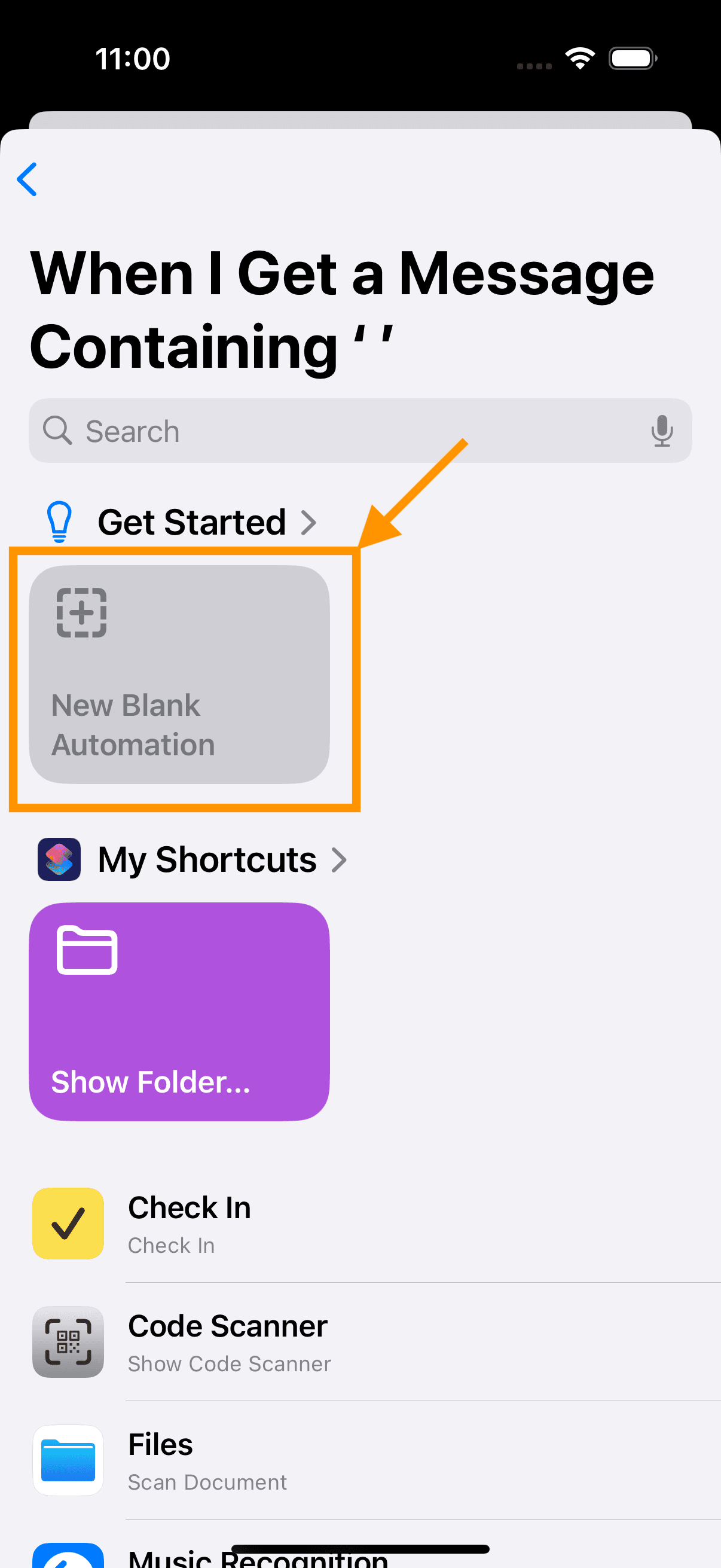 Create new blank automation.