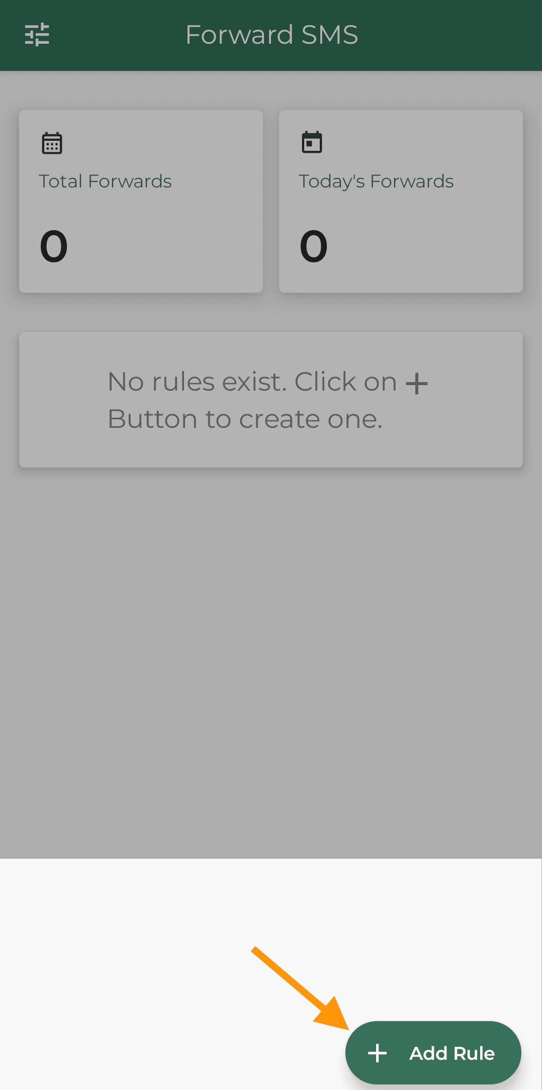 tap on add rule to create a rule